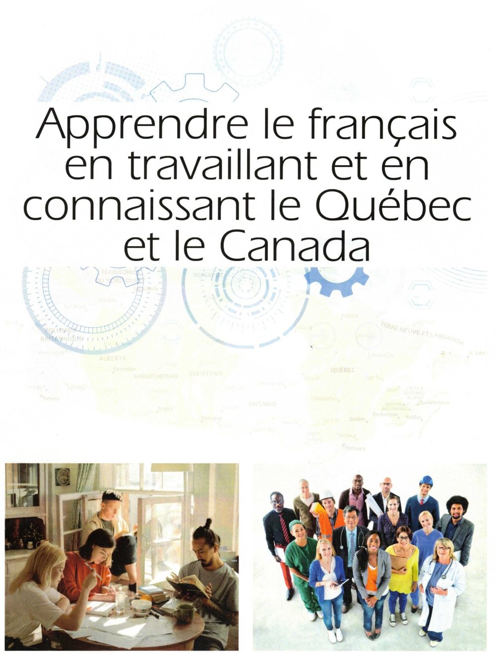 Couverture du livre Apprendre le français en travaillant et en connaissant le Québec et le Canada